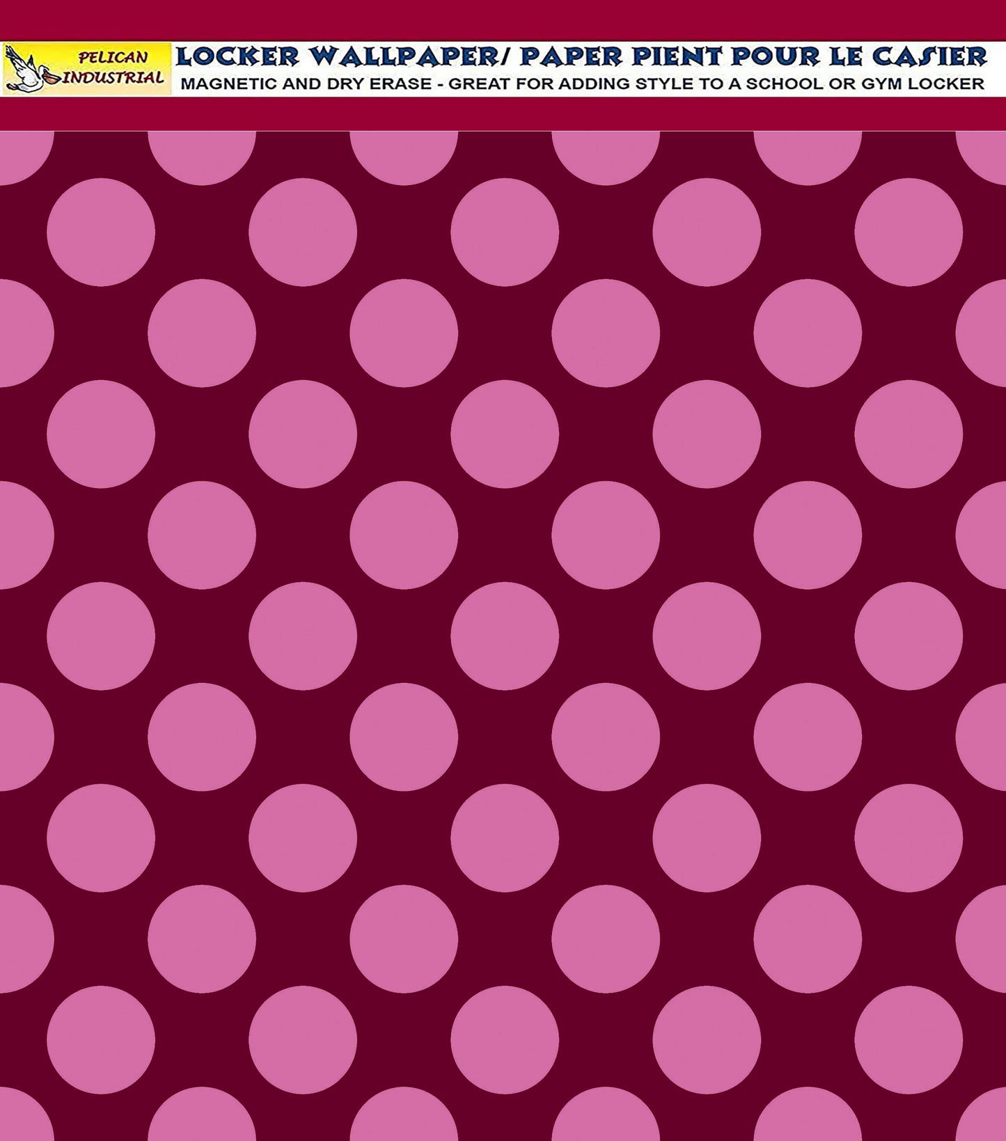 School Locker Magnetic Wallpaper - Pack of 12 Sheets - Polka Dot (vg 006)