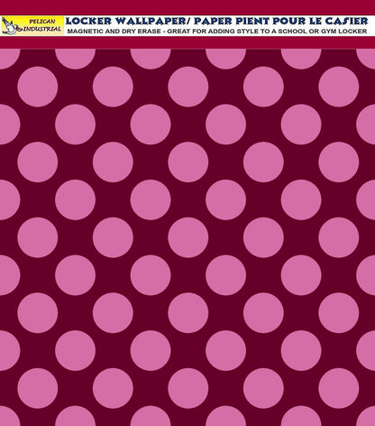 School Locker Magnetic Wallpaper - Pack of 12 Sheets - Polka Dot (vg 006)