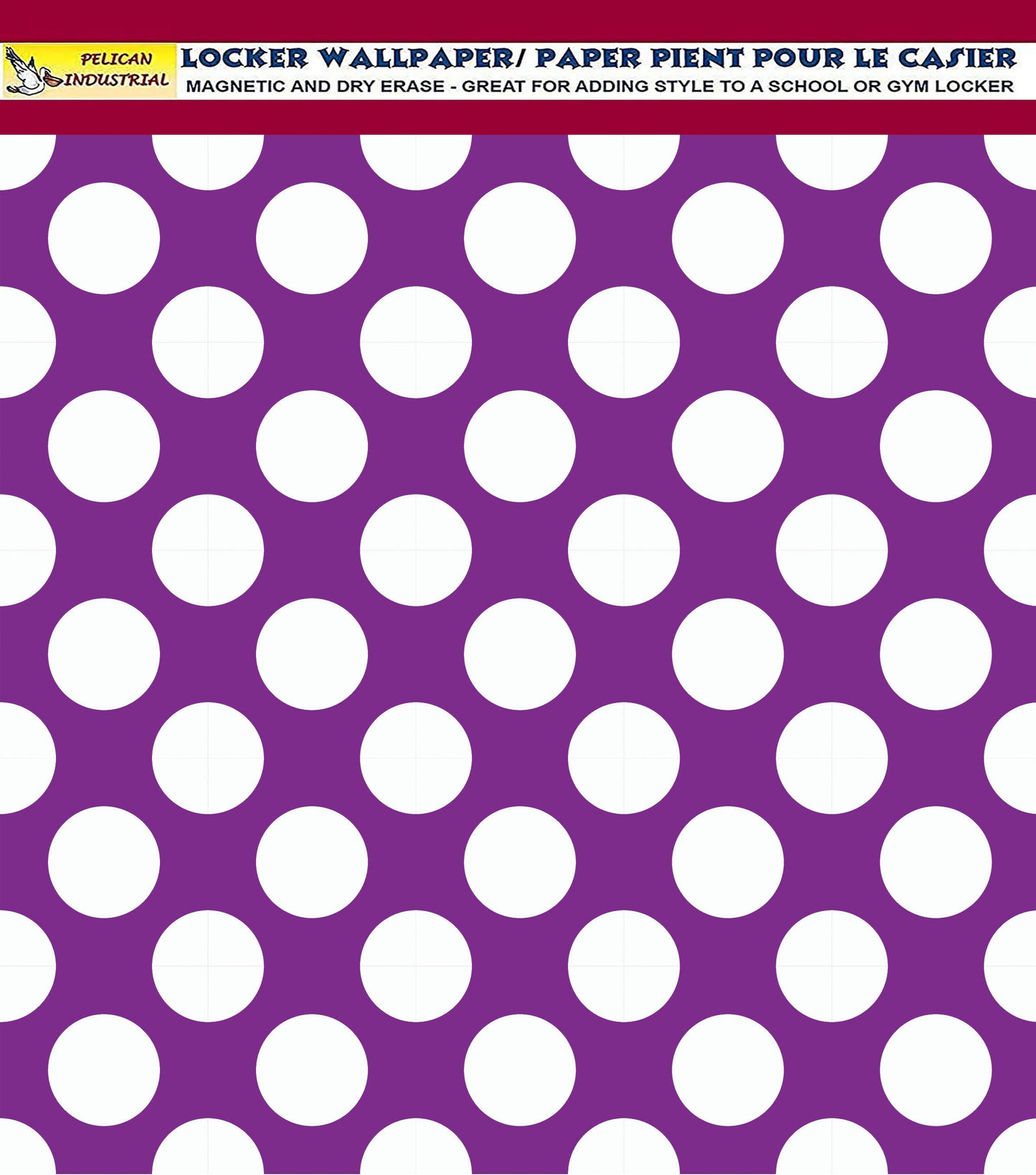 School Locker Magnetic Wallpaper - Pack of 12 Sheets - Polka Dot (vg 004)