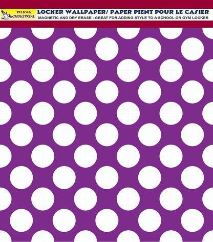 School Locker Magnetic Wallpaper - Pack of 12 Sheets - Polka Dot (vg 004)