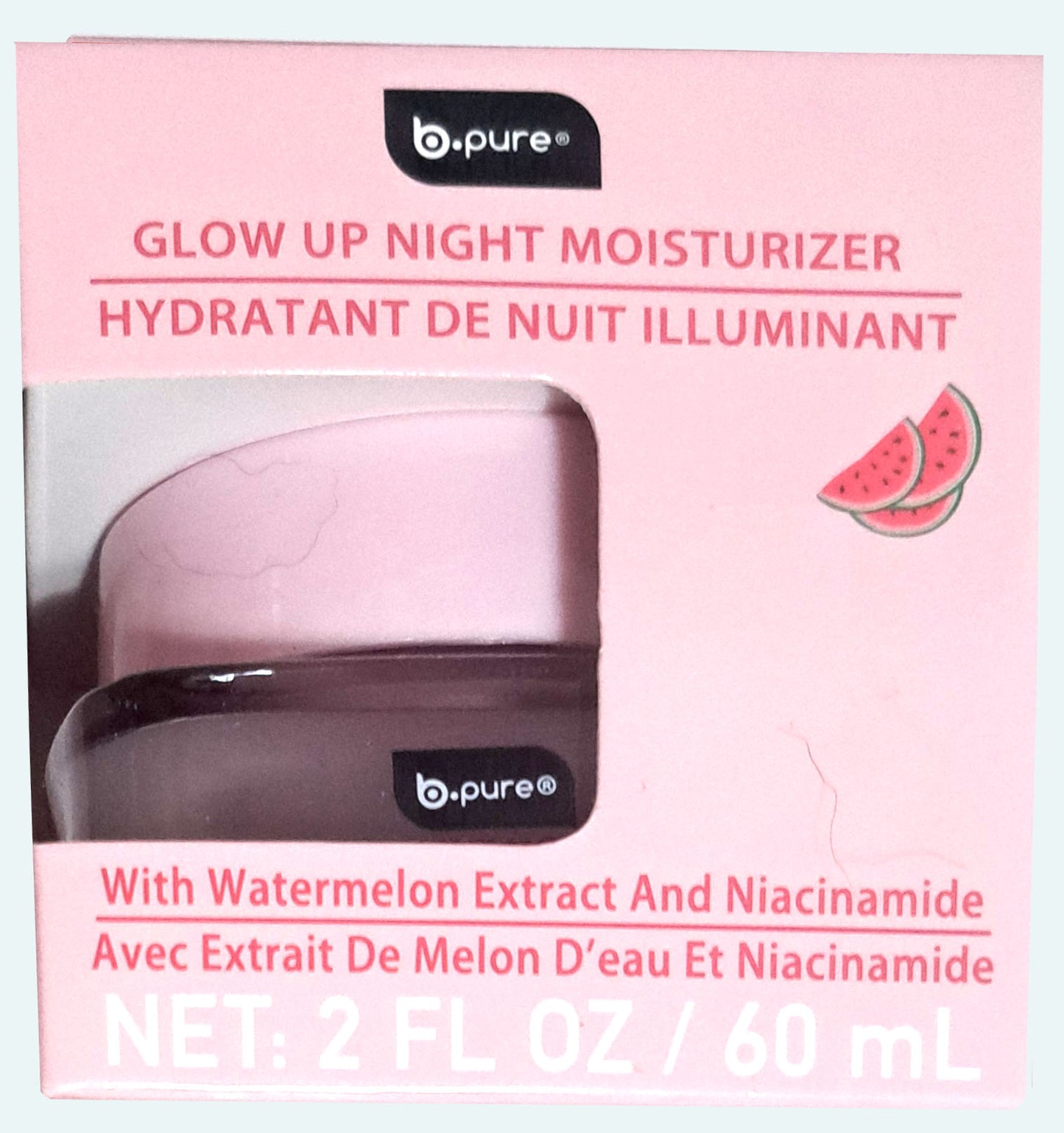 b-pure Glow Up Night Moisturizer With Watermelon Extract and Niacinamide Set of 2 Pack