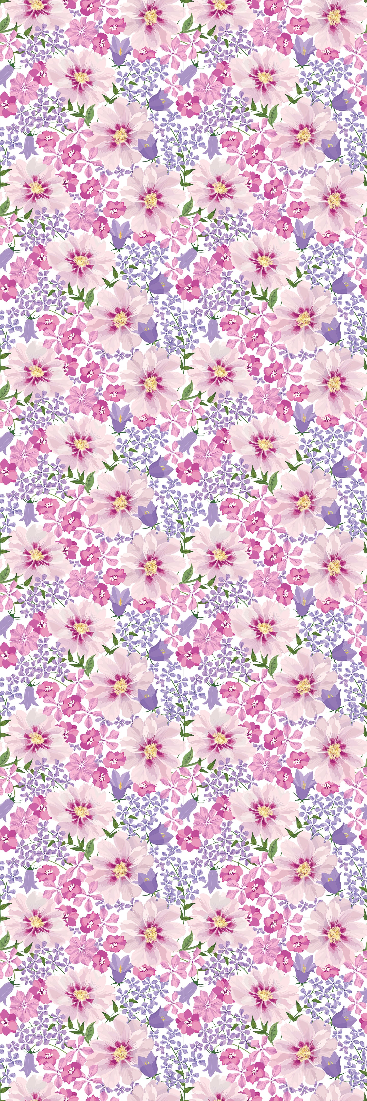 School Locker Magnetic Wallpaper - Pack of 12 Sheets - (Flowers vg07)