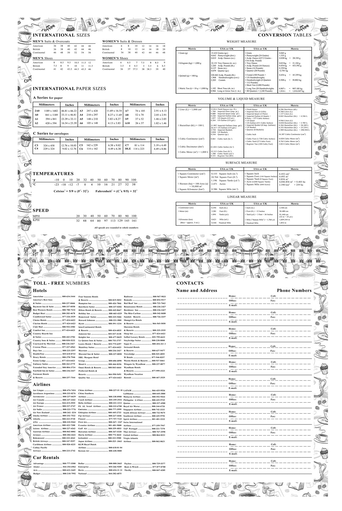 2024-2025 Academic Year 12 Months Student Calendar/Planner for Wall & Desk & 3-Ring Binder, for School, Teacher, Student - Black&White - (Edition #026)