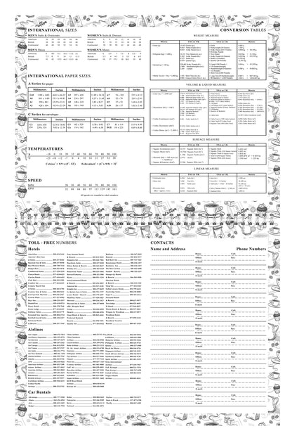 2024-2025 Academic Year 12 Months Student Calendar/Planner for Wall & Desk & 3-Ring Binder, for School, Teacher, Student - Black&White - (Edition #026)