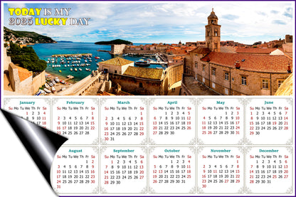 2025 Magnetic Calendar - Today is my Lucky Day - Old city Dubrovnik, Croatia