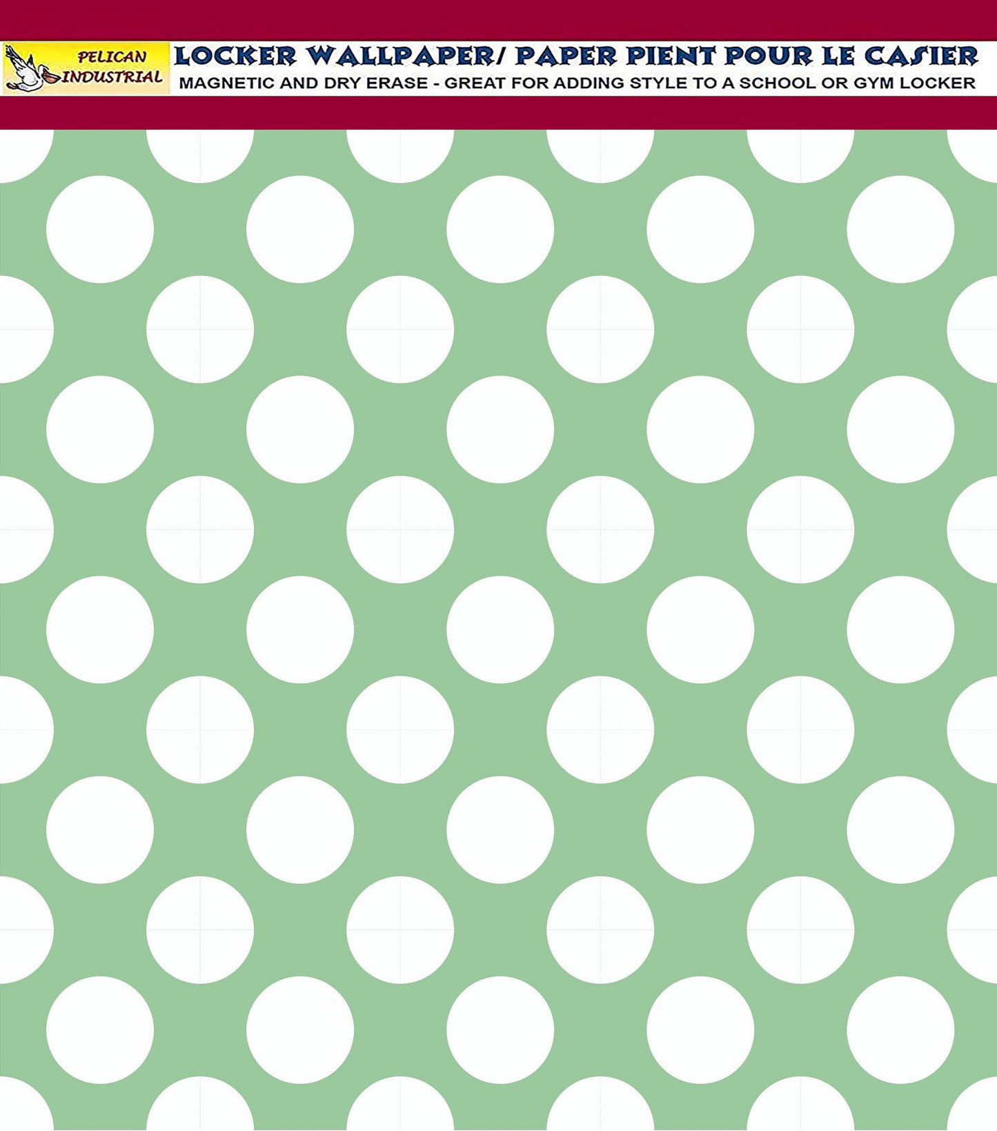 School Locker Magnetic Wallpaper - Pack of 12 Sheets - Polka Dot (vg 002)