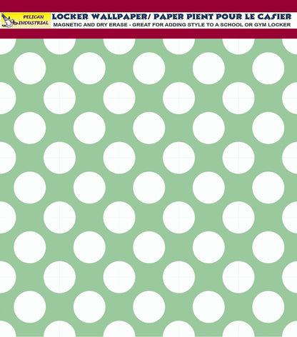 School Locker Magnetic Wallpaper - Pack of 12 Sheets - Polka Dot (vg 002)