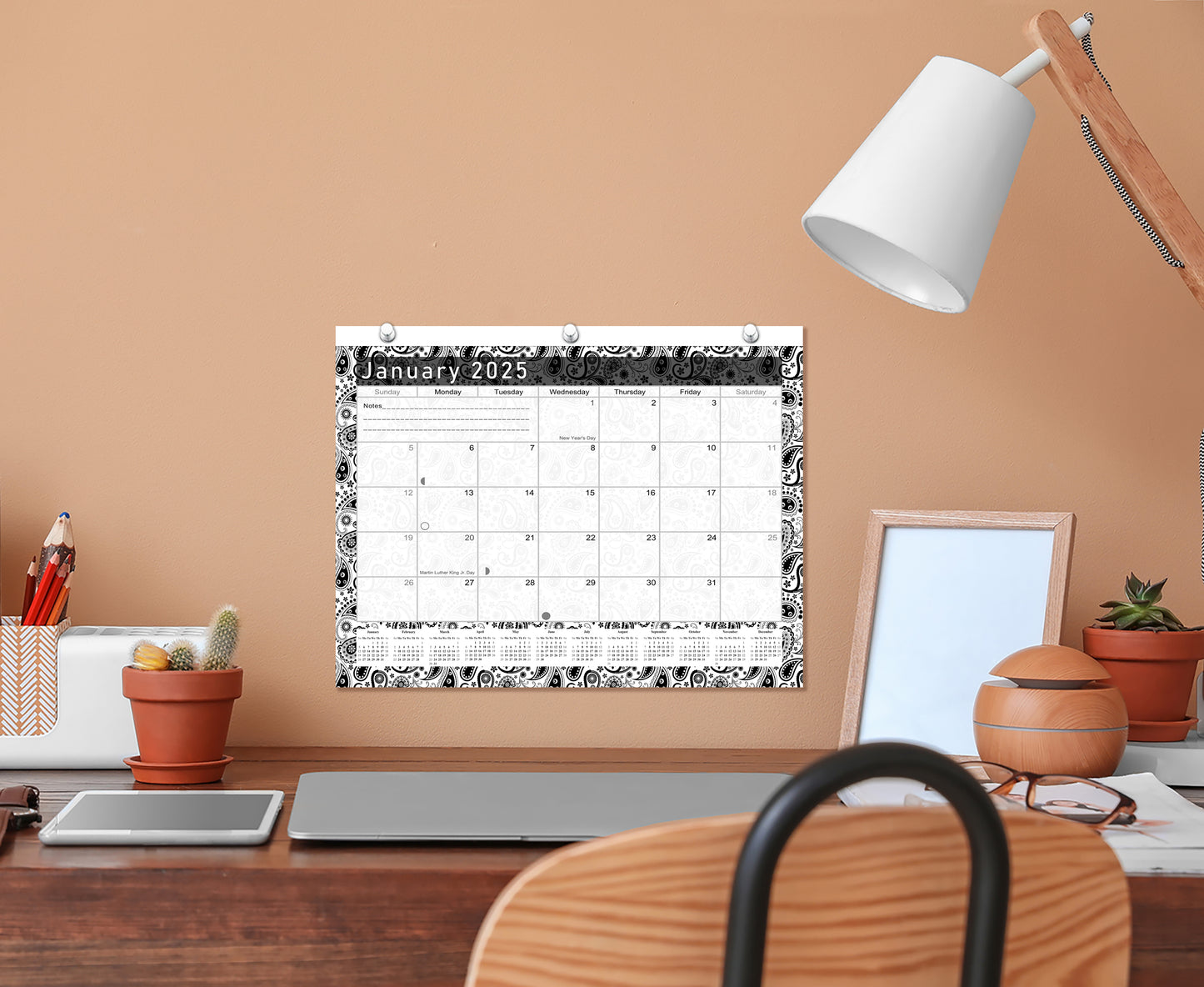 2024 - 2025 Student Calendar/Planner for 3-Ring Binder, Desk, or Wall - v011