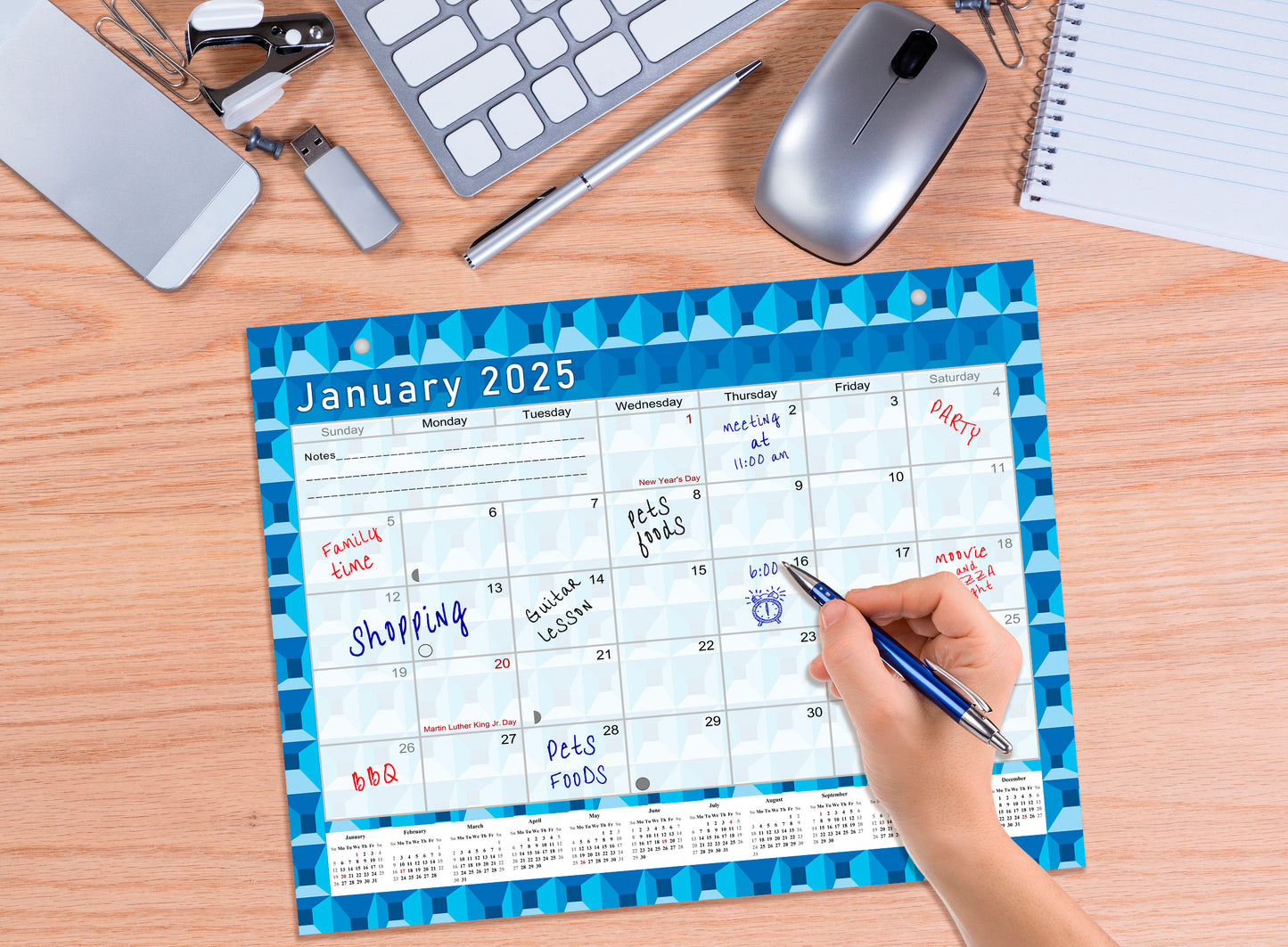 2025 Monthly Magnetic/Desk Calendar - 12 Months Desktop/Wall Calendar/Planner - (Edition #03)