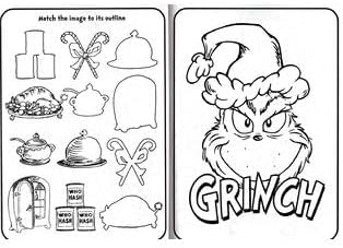 Grinch - Christmas Holiday Jumbo Coloring and Activity Books (Set of 4 Books)