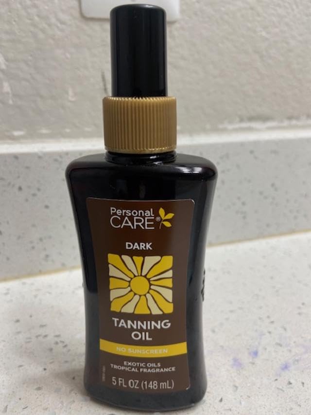 Personal Care Dark Tanning Oil with Tropical Fragrance, 5 fl. oz. (Set of 2)