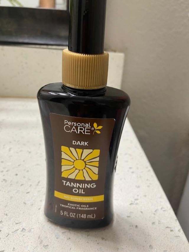 Personal Care Dark Tanning Oil with Tropical Fragrance, 5 fl. oz. (Set of 2)