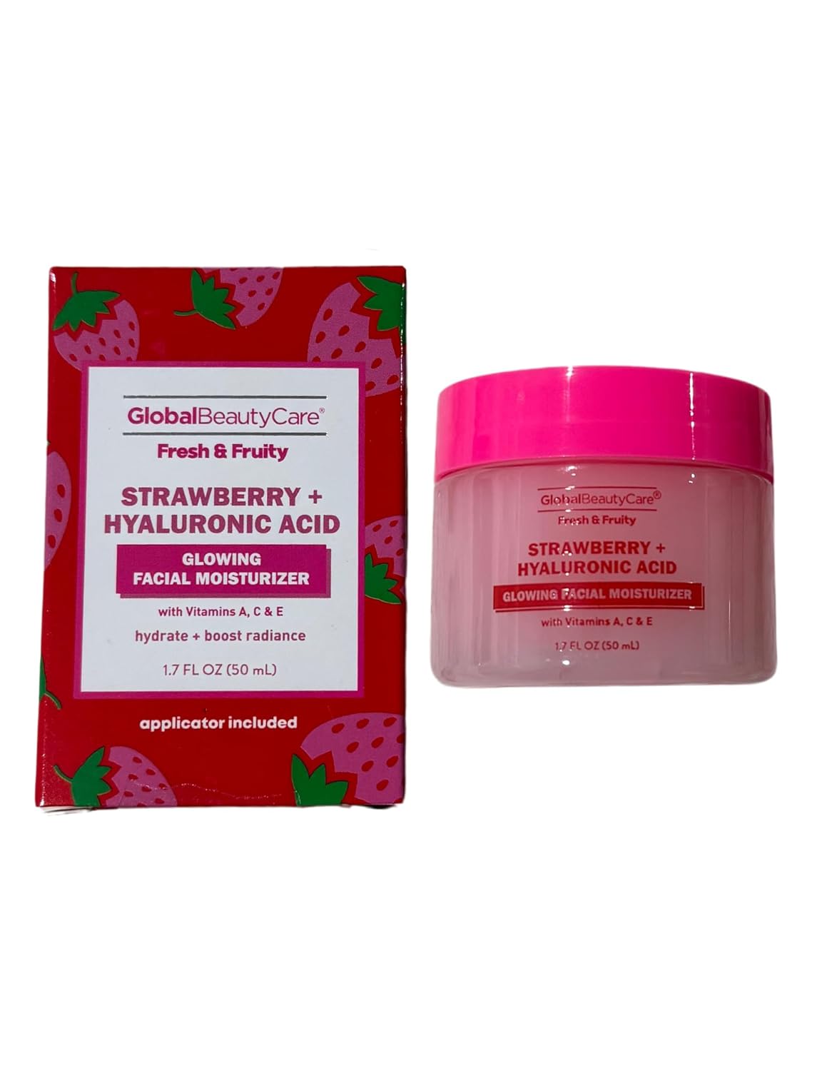 Strawberry and Hyaluronic Acid Glowing Facial Moisturizer (Set of 3 Pack)