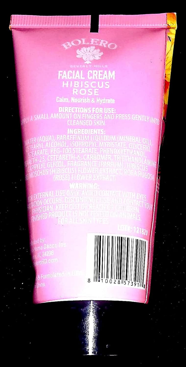 Bolero Beverly Hills Facial Cream Hibiscus Rose Refresh, Nourish & Revive 3fl oz