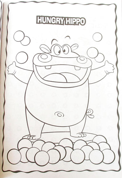 Hungry Hippos Coloring Book with Bonus - 80 pgs.