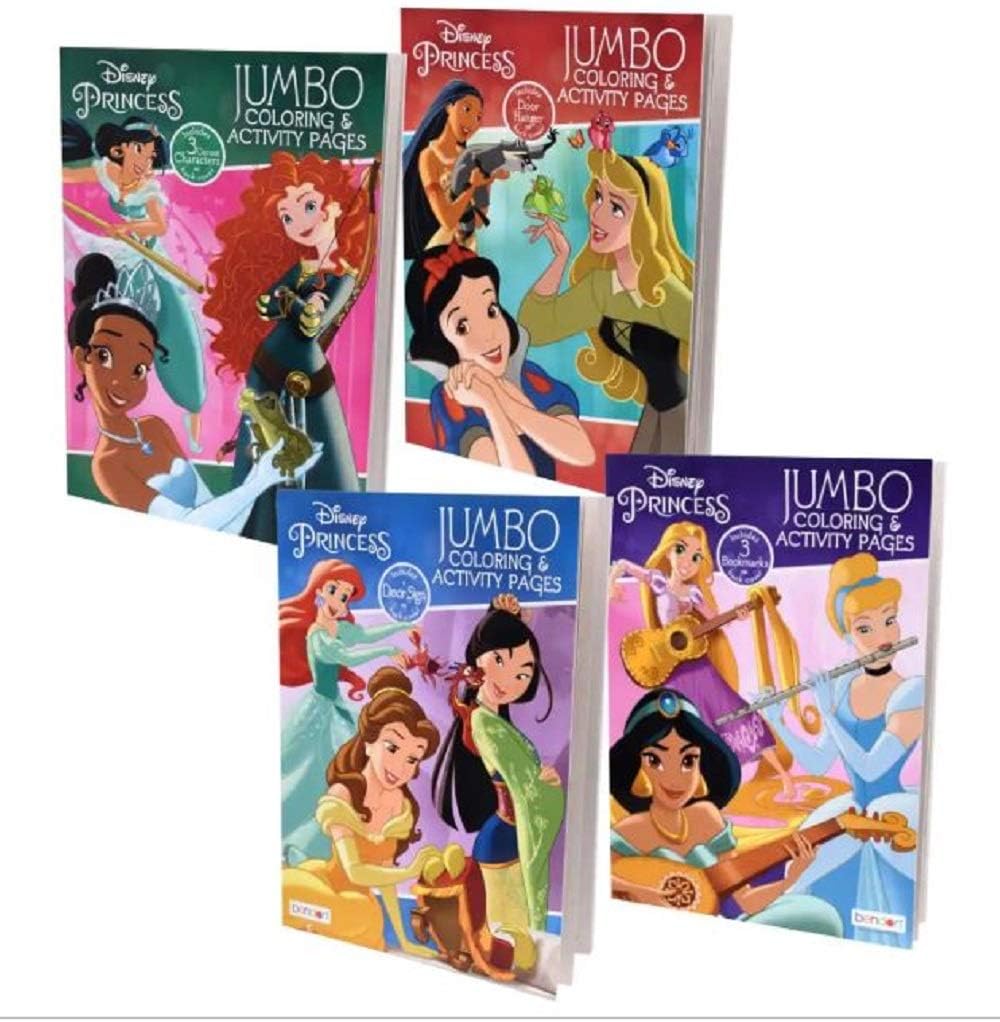 Disney Princess Jumbo Coloring & Activity Books, 4-ct Set