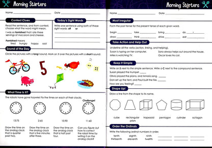 Second Grade Includes: Reading - Math - Grammars & More - Morning Starters - v14