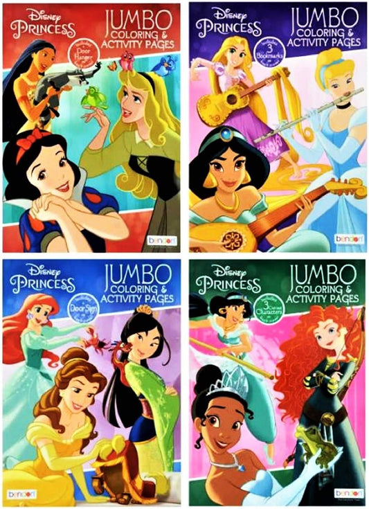 Disney Princess Jumbo Coloring & Activity Books, 4-ct Set