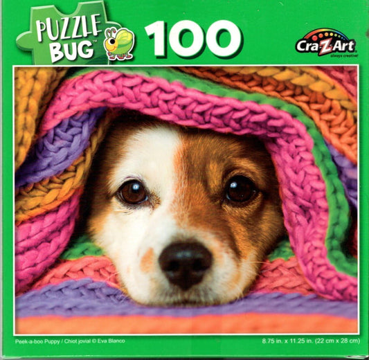 Peek-a-a-Boo Puppy - 100 Piece Jigsaw Puzzle