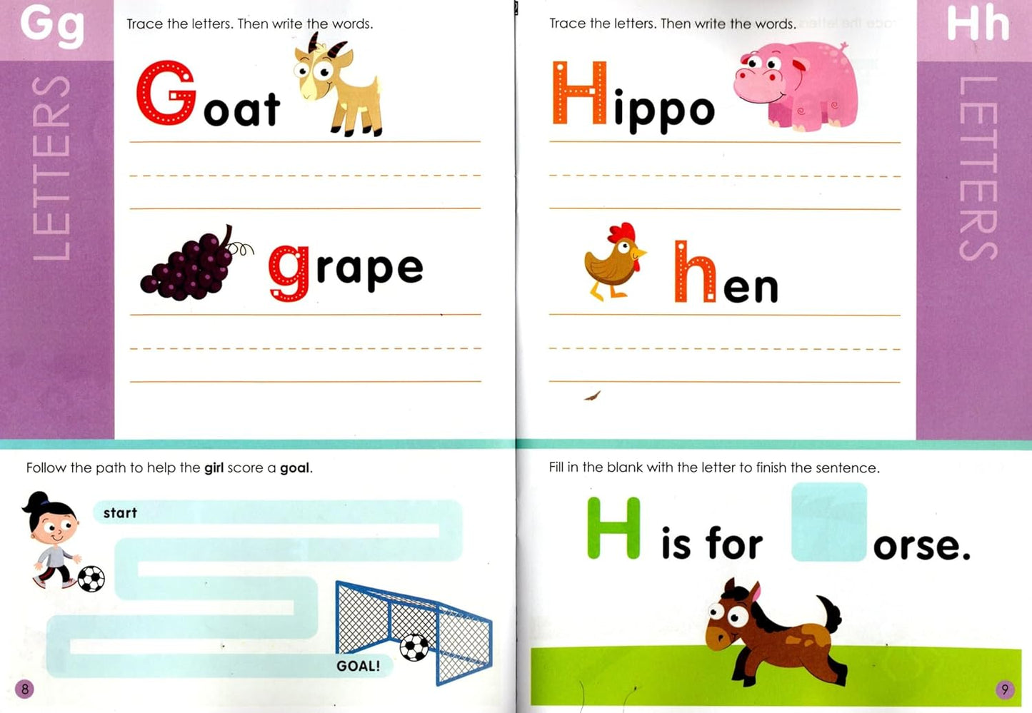 K - Kindergarten Educational Workbooks - Set of 4 Books - v11