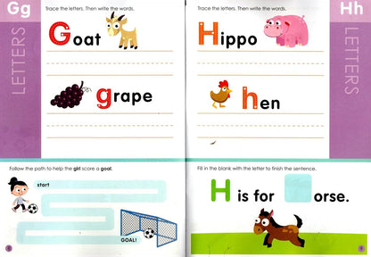 K - Kindergarten Educational Workbooks - Set of 4 Books - v11