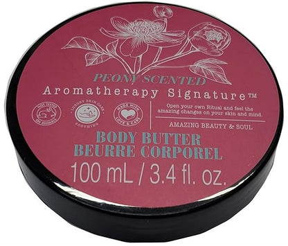 Aromatherapy Signature Body Butter - Peony Scented - Luxury Skin Care 3.4fl oz