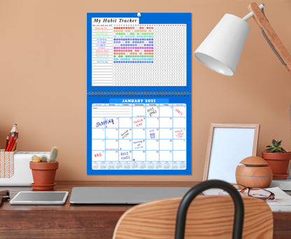 2025 Monthly Desktop/Wall Calendar/Planner - Habit Tracker - (Edition #06)