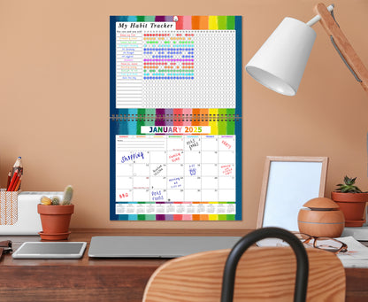 2025 Monthly Desktop/Wall Calendar/Planner - Habit Tracker - (Edition #27)