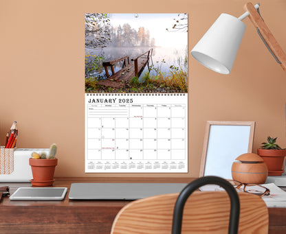 2025 Spiral-bound Wall Calendar (Great Outdoors) - 12 Months Desktop/Wall Calendar/Planner