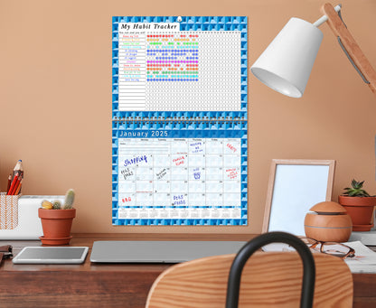 2025 Monthly Desktop/Wall Calendar/Planner - Habit Tracker - (Edition #03)