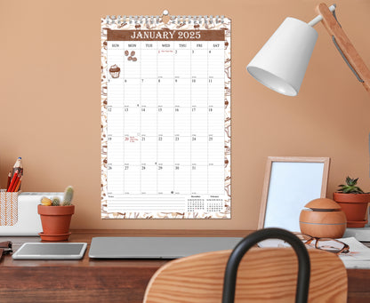 2025 Wall Calendar Spiral-Bound Twin-Wire Binding - 12 Months  10