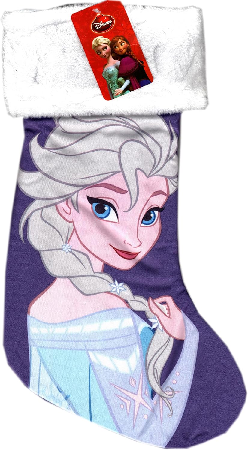 Frozen - 18" Full Printed Satin Christmas Stocking with Plush Cuff (Set of 2)