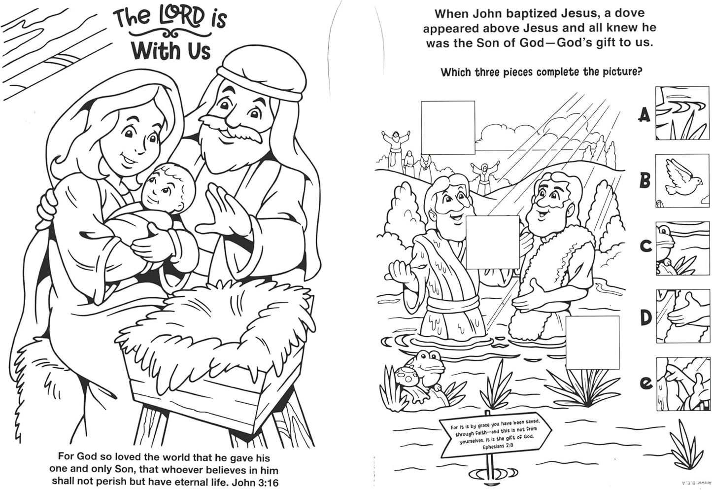 Bible Fun - Read and Color - Coloring & Activity Book - (Set of 3) v7