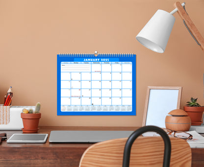 2024-2025 Monthly Spiral-Bound Wall / Desk Calendar - Desktop / Wall Blotter Calendar / Planner - (Edition #06)