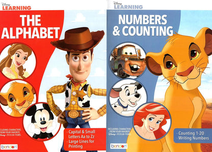 Numbers and Counting / The Alphabet - Disney - Educational Activity Workbook (Set of 2)