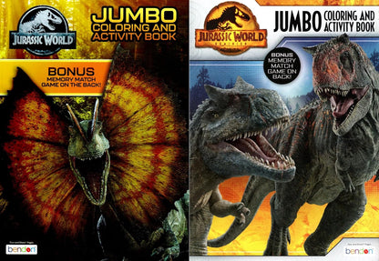 Jurassic World - Jumbo Coloring & Activity Book (Set of 2 Books)