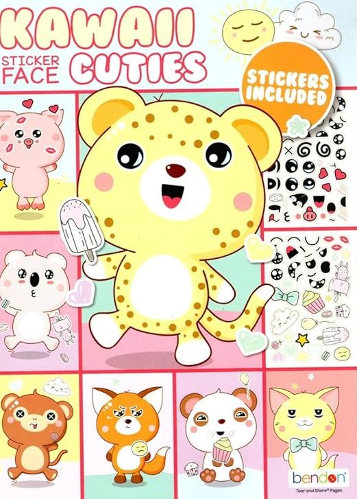 Cuties - Sticker Face Sticker Activity Book