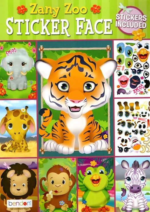 Zany Zoo - Sticker Face - Sticker Activity Book