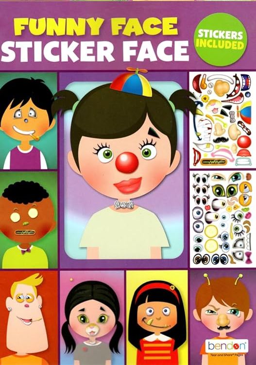 Funny Face - Sticker Face - Sticker Activity Book