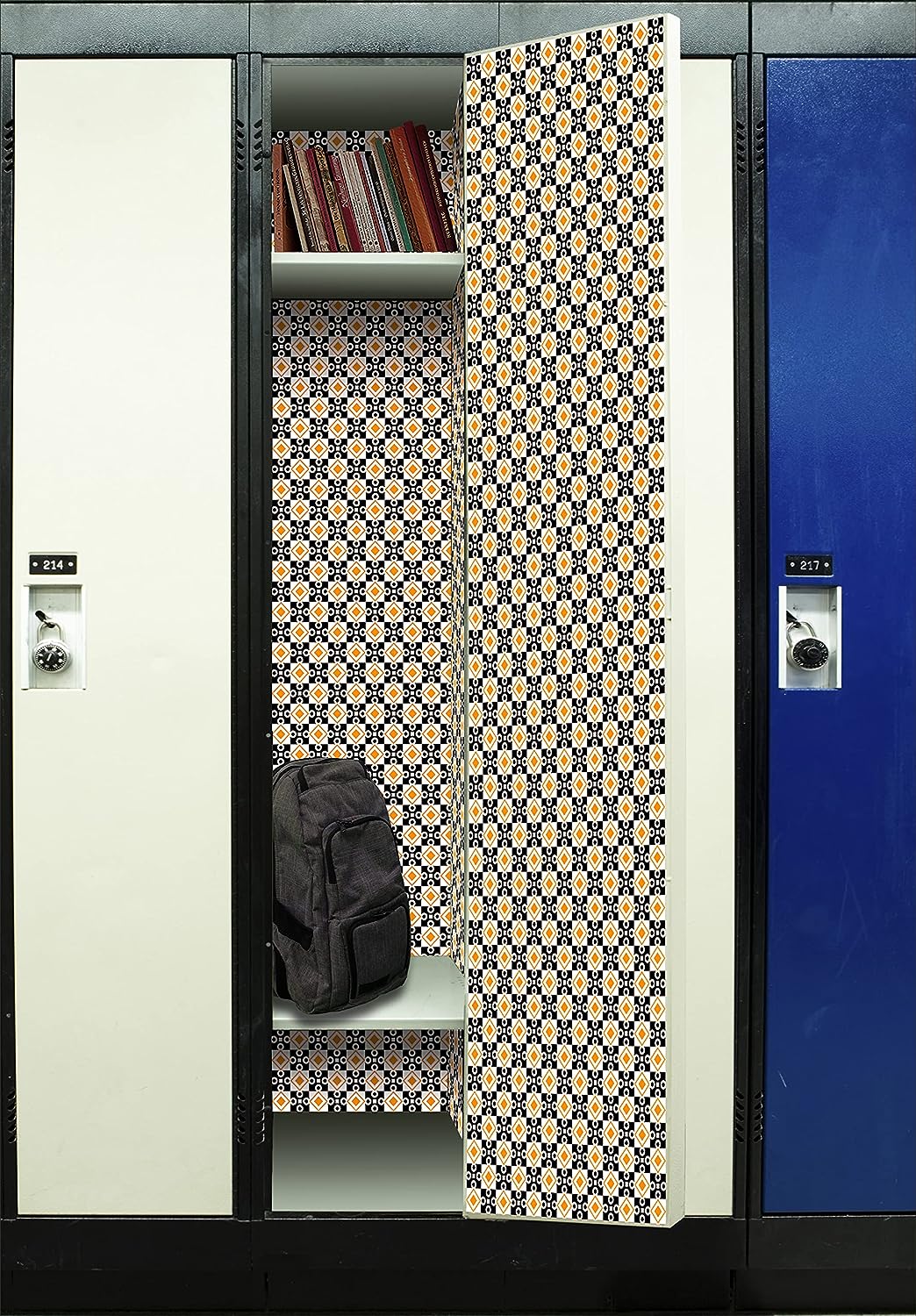 PELICAN INDUSTRIAL Magnetic Locker Wallpaper (Full Sheet Magnetic) - Geometric - Pack of 3 Sheets - v11