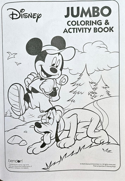 Disney Jumbo Coloring and Activity Book 2024 with 64 pages