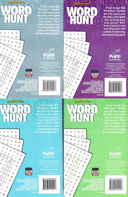 Large Print Word Hunt - All New Puzzles - (Pocket Size) - Vol.81-84