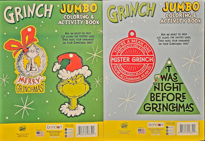 Grinch Holiday Christmas Coloring & Activity Book (Set of 4)