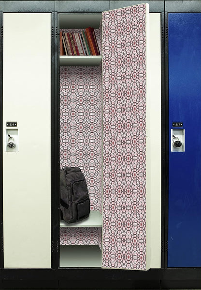 PELICAN INDUSTRIAL Deluxe School Locker Magnetic Wallpaper (Full Sheet Magnetic) - Full Cover Standard Half Lockers Pack of 12 Sheets - (Geometric vr56)