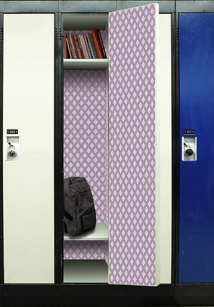 PELICAN INDUSTRIAL Deluxe School Locker Magnetic Wallpaper (Full Sheet Magnetic) - Full Cover Standard Half Lockers Pack of 12 Sheets - (Geometric vr64)