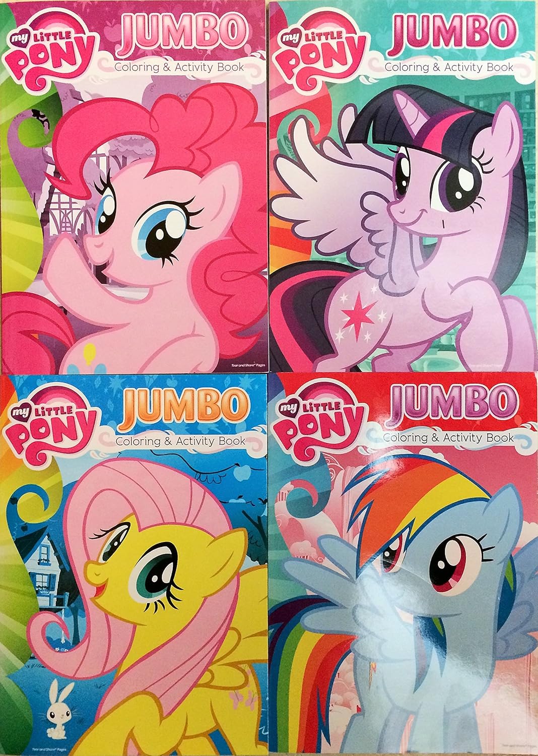 My Little Pony Jumbo Coloring & Activity Book 4 Pack