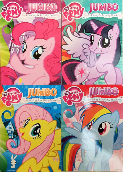 My Little Pony Jumbo Coloring & Activity Book 4 Pack