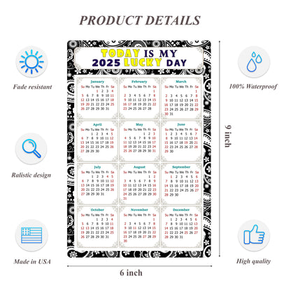 2025 Peel & Stick Calendar - Today is my Lucky Day Removable - 011