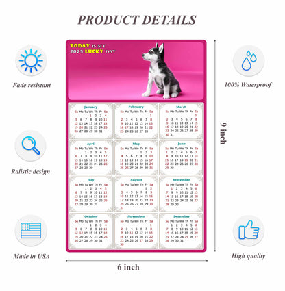 2025 Peel & Stick Calendar - Today is my Lucky Day Removable - Dogs 023 (9"x 6")