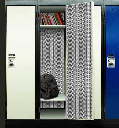 PELICAN INDUSTRIAL Magnetic Locker Wallpaper (Full Sheet Magnetic) - Trimmable, Easy Install, Remove & Reuse - Pack of 3 Sheets - Geometric Pattern (vb034)